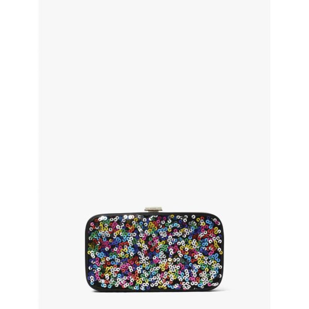 Kate Spade Tonight Sequins Embellished Leather Crossbody Clutch